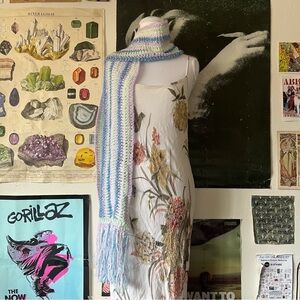 💟 Crocheted Pastel Stripe Scarf 💟